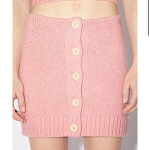NWT- Textured wool skirt - Light pink